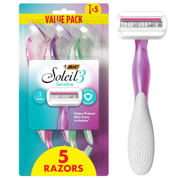BIC Soleil  Sensitive Womens Disposable Razors Triple Blade
