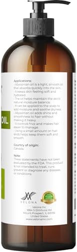 velona Abyssinian Oil Pure and Natural Carrier Oil  Hair Body Care  Use Today - Enjoy Results