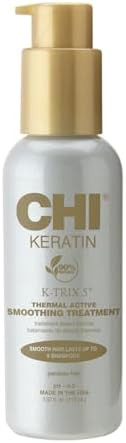 CHI Keratin K-Trix 5 Smoothing Treatment, Hair Serum For Creating Smooth, Frizz-Free Styles That Last, Sulfate, Paraben, & Cruelty-Free, 3.92 Oz