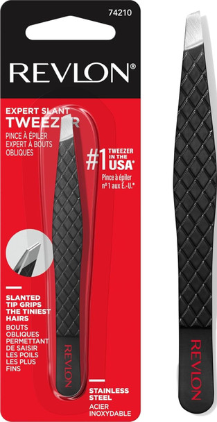 Revlon Expert Slant Tip Tweezer Black