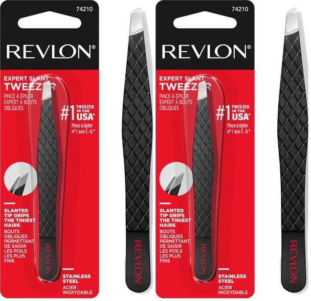 Revlon Expert Slant Tip Tweezer Black