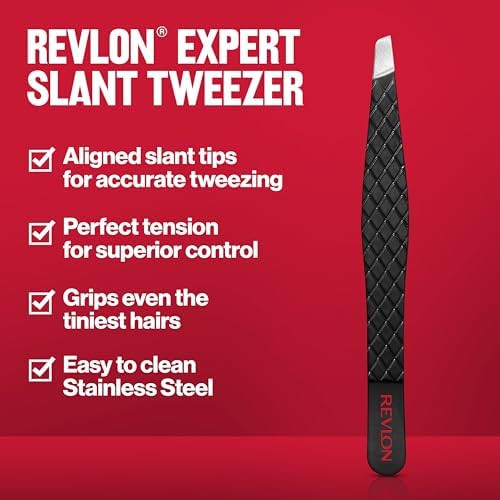 Revlon Expert Slant Tip Tweezer Black