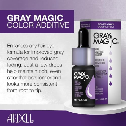 Ardell Gray Magic Hair Color Drops  Additive - Boosts Hair Color Penetration and  Covers Gray Hair Completely  Enhanced Hair Dye Absorption