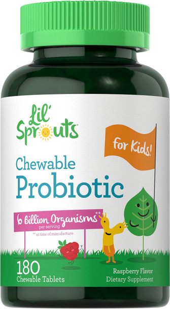 Carlyle Chewable Probiotics for Kids | 180 Tablets | 6 Billion CFUs