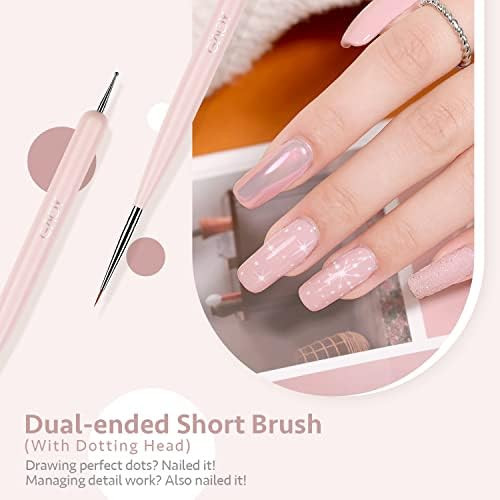 GAOY 8 Pcs Nail Art Brushes, Nail Art Design Pens, Liner & Polka Dot Tools