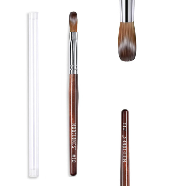 Modelones Acrylic Nail Brush 100% Pure Kolinsky Hair Bristles Size8