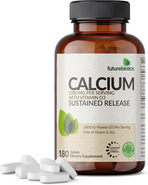 Futurebiotics Calcium 1200 mg + D3 1000 IU Sustained Release,