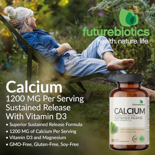 Futurebiotics Calcium 1200 mg + D3 1000 IU Sustained Release,