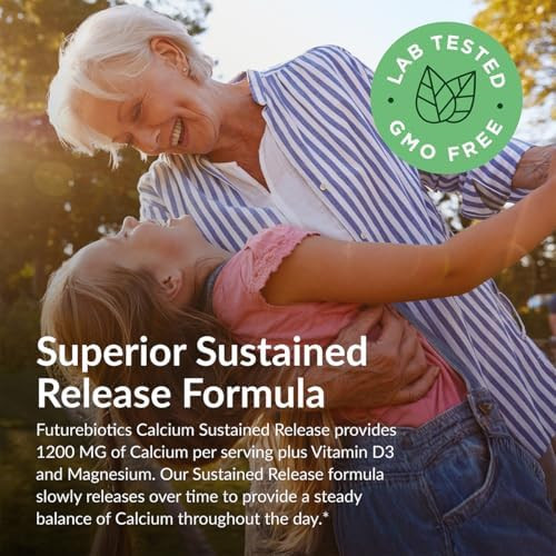 Futurebiotics Calcium 1200 mg + D3 1000 IU Sustained Release,