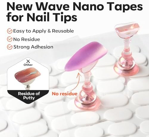 Modelones Nail Stand Round Metal Base Press on Nail Tips Holder