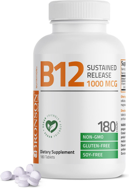 Bronson Vitamin B12 1000 mcg Sustained Release, Energy Support,