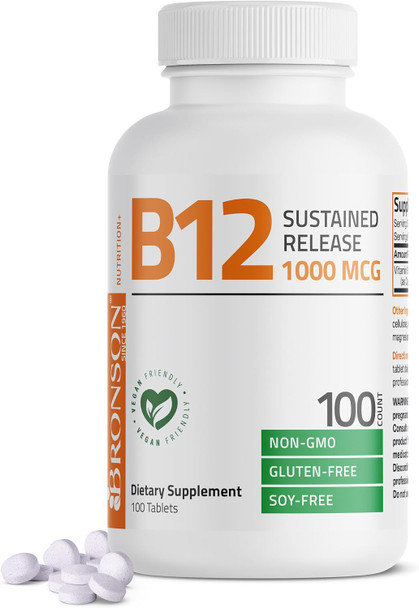 Bronson Vitamin B12 1000 mcg Sustained Release, Energy Support,