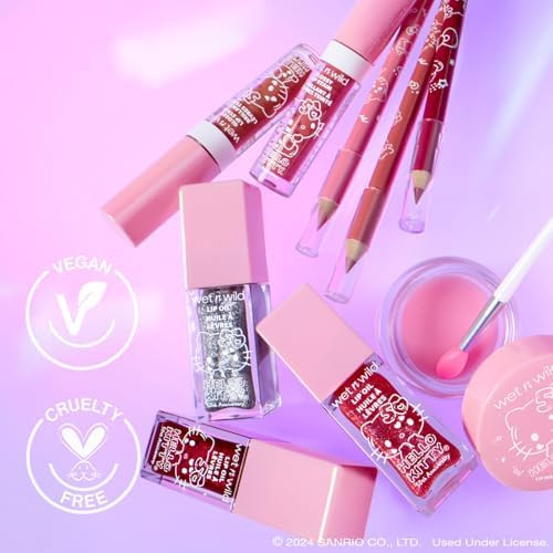 wet n wild Hello Kitty Glossy Lip Stain, Warm Apple Pie Lightly Scented, Nourishing New Glossy Finish Formula, Cruelty-Free and  Vegan
