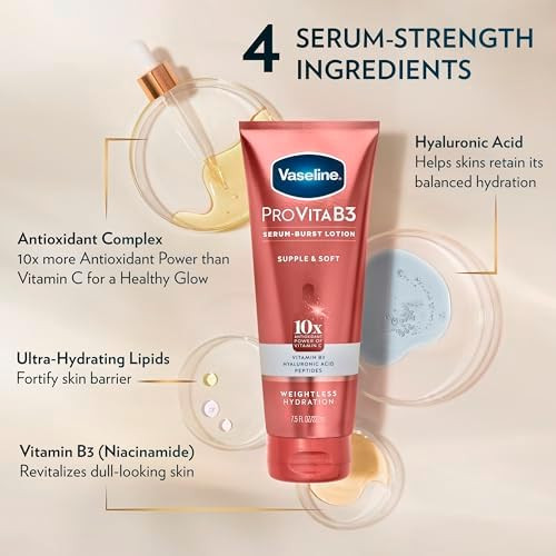 Vaseline Pro  Skin Care Serum Burst for Healthy Glowing Skin Luminous Glow  Supple  Soft  Antioxidant Power of  Hyaluronic Acid