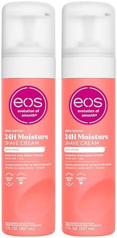eos Shea Better Shave Cream- Pink Citrus, Shea Butter Skincare, Shaving Cream for Women7 fl oz, 2-Pack