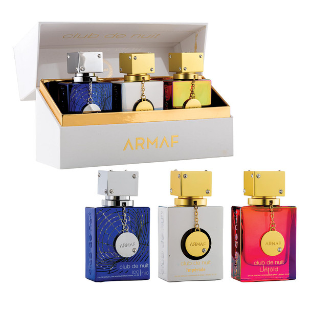 Armaf Club De Nuit Untold 3Piece Mini Set For Men Edp Iconic And 1.0 Oz Imperial 1.0 Oz 1.0 Oz
