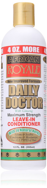 African Royale Daily Doctor Maximum Strength LeaveIn Conditioner 12 Oz