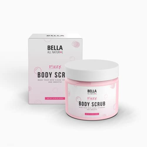 Bella All Natural Fizzy and Booty Scrub For Silky Smooth Skin Reduce Stretchmarks and Cellulites