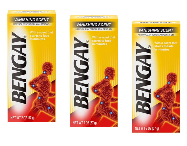 Bengay Menthol Pain Relieving Gel Vanishing Scent Buy Packs And Save Pack Of 3 2 Oz