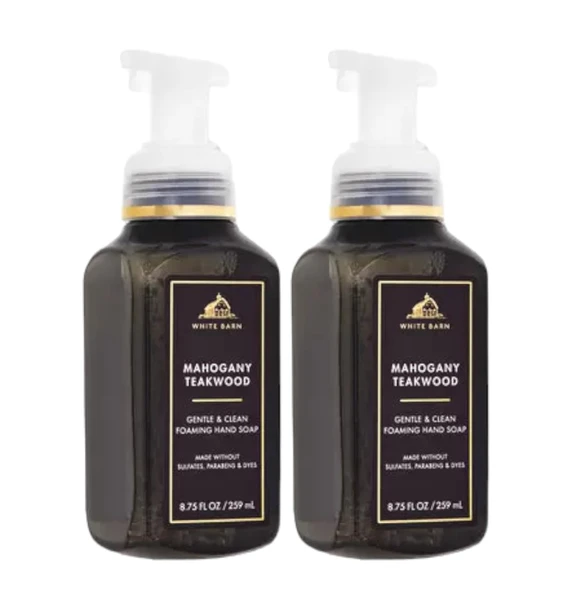 Bath And Body Works Gentle Foaming Hand Soap 8.75 Ounce 2Pack Mahogany Teakwood