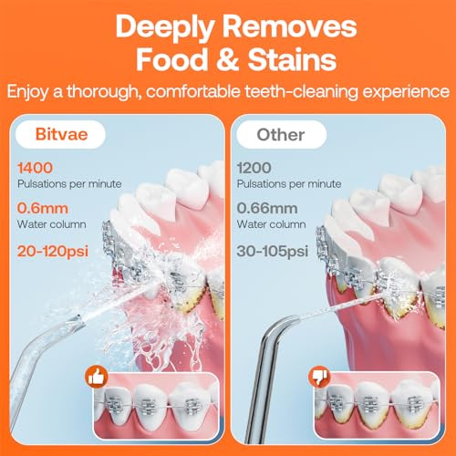 Bitvae Cordless Water Dental Flosser and R2 Rotating Electric Toothbrush Bundle White and White