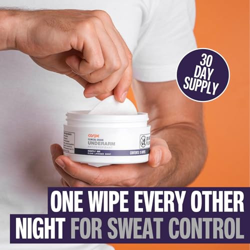 Carpe Clinical Grade Underarm Wipes Unrivaled Antiperspirant Wipes For Armpit Sweat Prevention. Combat Sweat Block Excessive Sweating and Help Control Hyperhidrosis.15 Anti Sweat Wipes.