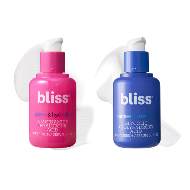Bliss Am+Pm Vitamin C and Glycolic Acid Face Serum Duo Clean Beauty Formula