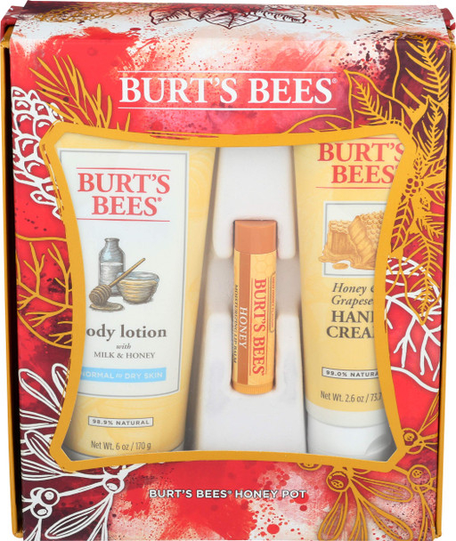 Burts Bees Honey Pot Skin And Lip Pack 1 Ea