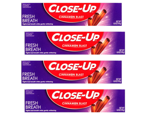 CloseUp Cinnamon Anticavity Flouride Toothpaste 6 Ounce Pack Of 4