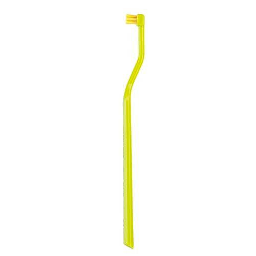 Curaprox Implant Toothbrush " For Implants Braces And HardToReach Areas Compact 7Tuft Head Flexible Handle Single Pack GreenYellow