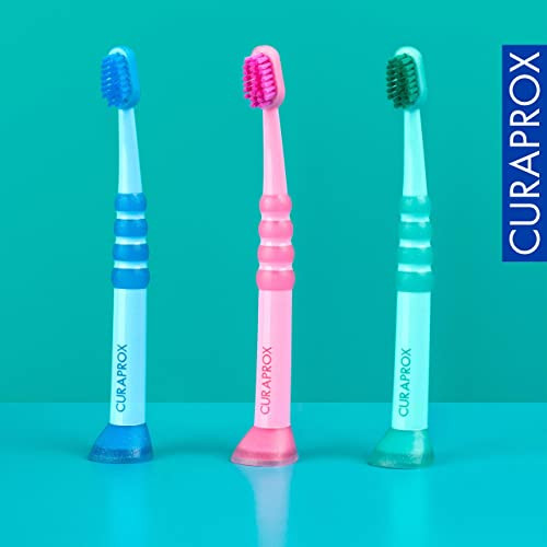 Curaprox Baby Toothbrush " For Toddlers And Infants UltraSoft Curena Bristles For Gentle Cleaning GreenGreen Single Pack