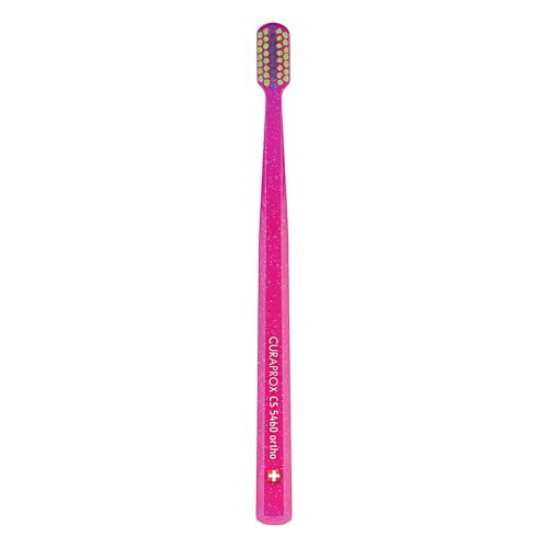 Curaprox Cs 5460 Orthodontic Toothbrush " Adult Braces Care Gentle Cleaning With Bracket Groove RedGreen Single Pack