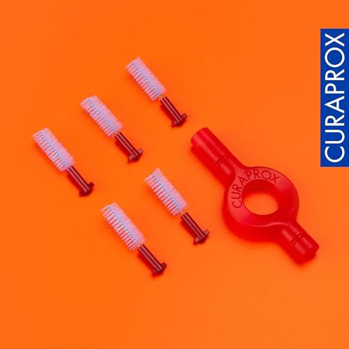 Curaprox Interdental Brush Set Cps 405 Perio Start " For Larger Gaps and Gum Care Includes 5 Brushes and Dual Holders For Flexible Cleaning Swiss Made