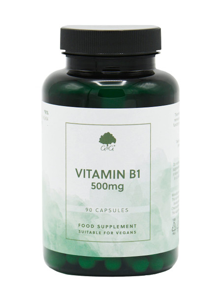 Vitamin B1 500mg by G&G - Thiamine HCl - 90 Vegan Capsules - G&G Vitamins