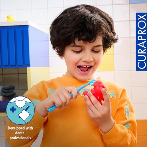 Curaprox Cs Kids Toothbrush For Children Aged 4 "12 UltraSoft Gentle Cleaning 5500 Curena Filaments Single Pack Random Color
