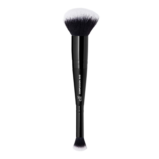 E.L.F. Complexion Duo Brush Makeup Brush For Applying Foundation and Concealer Creates An Airbrushed Finish Made With Vegan CrueltyFree Bristles