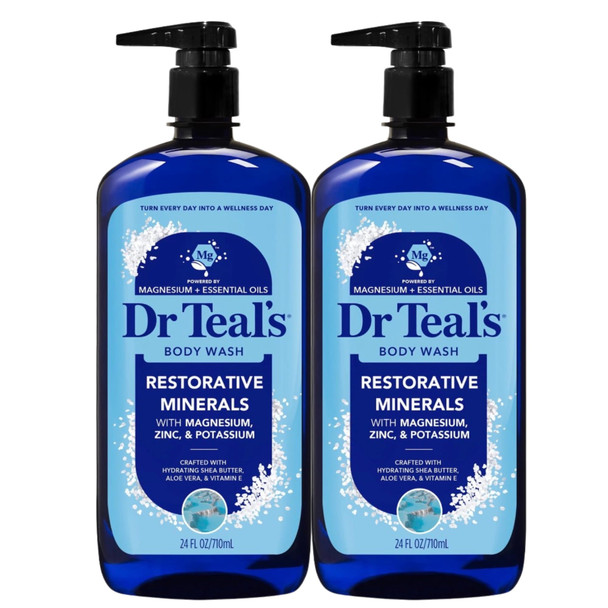 Dr Teal'S Body Wash Restorative Minerals With Magnesium Zinc and Potassium Body Wash Set Of 2