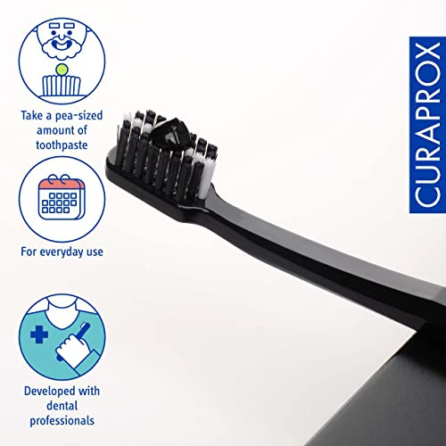 Curaprox Black Is White Toothpaste " For Teeth Whitening and Fresh Breath Charcoal Formula With Fluoride 90 MlSingle Pack