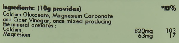 G&G Vitamins Cal-M Powder 500g - Calcium & Magnesium Blend with Cider Vinegar - Drink Powder