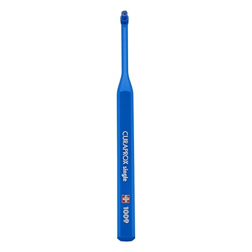Curaprox SingleTuft Toothbrush " Extra Care For Braces And Implants Precision Gumline Cleaning Super Soft Bristles Single Pack Blue