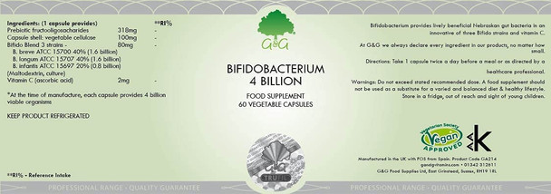 G&G Vitamins 80 mg Bifidobacterium Capsules