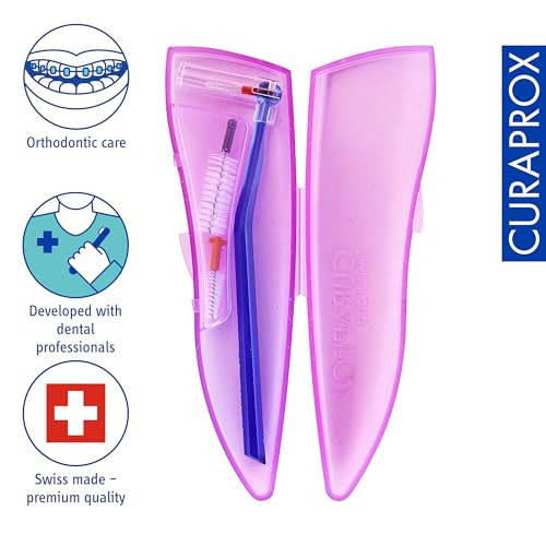 Curaprox Orthodontic Care Set " Complete Ortho Kit With Toothbrushes Interdental Brushes Holder and Ortho Wax For Braces and Oral Hygiene Swiss Made