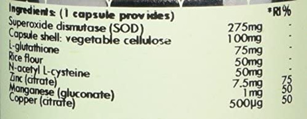 G&G Vitamins Sod Plus (Superoxide Dismutase) - 60 Vegan Capsules - Antioxidant Blend G&G Vitamins Sod Plus (Superoxide Dismutase) - 60 Vegan Capsules - Antioxidant Blend