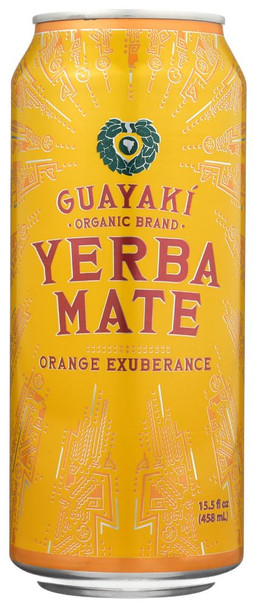 Guayaki Yerba Mate Orange Exuberance 16Fl.Oz Pack Of 8