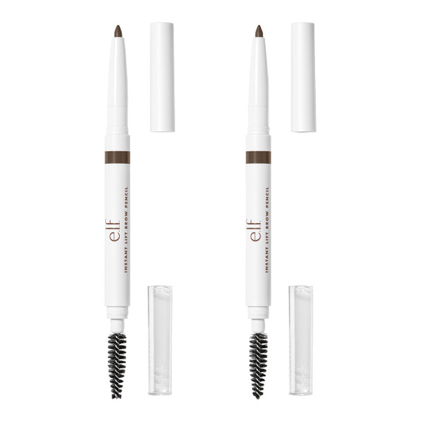 E.L.F. Instant Lift Brow Pencil DualEnded Precision Brow Pencils For Shaping and Defining Eyebrows Vegan and CrueltyFree Neutral Brown 2Pack