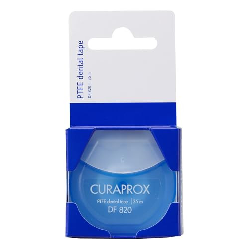 Curaprox Df 820 Dental Tape " Ptfe Floss Tape For Tight Spaces TearResistant With Smooth Glide 35 Metres Swiss Made
