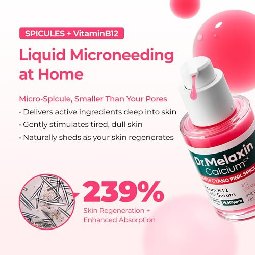 Dr.Melaxin Lumi Firm and Lift Duo Korean Facial Collagen Firming Serum Plumping Skin and Tightening Refines Skin Repair Density Cyano Pink Spicule Serum + Picotonic Shot Ampoule