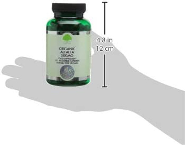 G&G Vitamins Organic Alfalfa - 500mg Alfalfa - 120 Vegan Capsules
