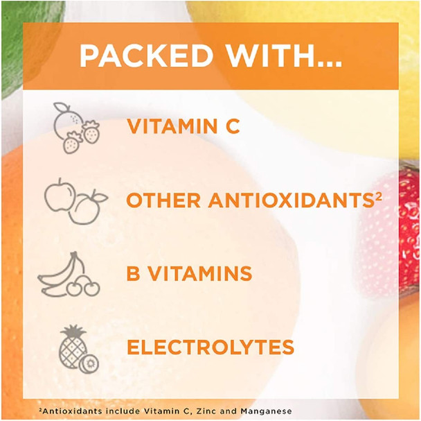Emergen-C Immune+ 1000mg Vitamin C Powder with Vitamin D Zinc Antioxidants and Electrolytes for Immunity Immune Support Dietary Supplement Raspberry Flavor - 10 Count