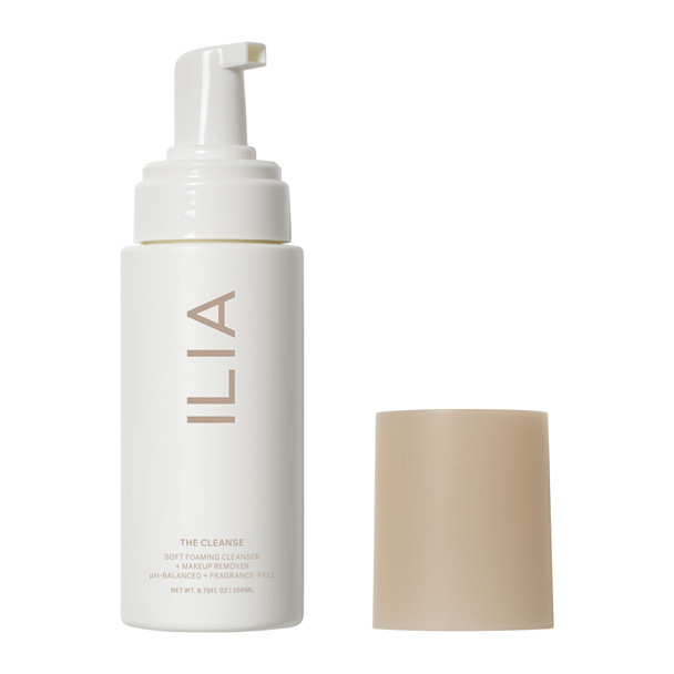 Ilia The Cleanse Soft Foaming Cleanser + Makeup Remover Replenish Hydrate Cleanse Soften Refresh Skin NonToxic Vegan CrueltyFree Clean 6.76 Fl Oz 200 Ml